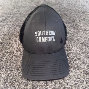 Southern Comfort Trucker Snapback Cap Hat Mens One Size Gray Black Adjustable